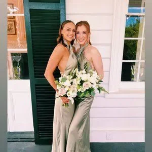 Show Me Your Mumu Halter Maxi Dress Size Small Color: Moss Green Luxe  Satin